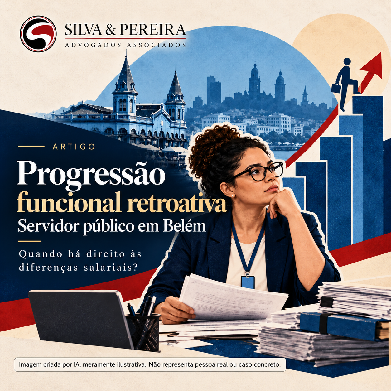 Progressão funcional retroativa do servidor público em Belém: quando há direito às diferenças salariais? — arte quadrada do Silva & Pereira Advogados Associados.